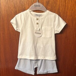 Babidu Boys Shirt & Shorts Set- 9m